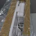 SNTD Dish Drying Rack - Small Dish Rack for Kitchen Counter, Stainless Steel Dish Drainer with Utensil Holder and Drainboard, 11" W x 15" L (White)