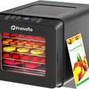 Food Dehydrator for Jerky, 5.5 ft Large Drying Space, 6 Stainless Steel Trays Dehydrator Machine, 72H Timer, 158F Temperature Control Fruit Dehydrator for Herbs, Meat, and Yogurt
