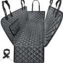 Dog Car Seat Covers, Waterproof Front Seat Cover for Dogs, Scratch-Proof, Nonslip Pet Passenger Seat Cover Protector, Universal Fit for Cars Trucks SUVs, Standard Size, Black