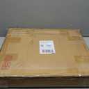 iDesign Round Drink Table - Pedestal Drink Table for Small Spaces - Clear/Chrome (16 inch)