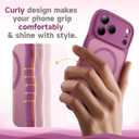 for iPhone 17 Pro Case for Women Girls,Compatible with MagSafe,Camera Control,Full Camera Protection, Cute Wave Magnetic Phone Case for iPhone 17 Pro,Burgundy