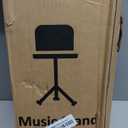 Vekkia 70  inch Metal Professional Portable Sheet Music Stand — Folding Adjustable Holder, with Carrying Bag, Sturdy for Instrumental & Band Performances, Travel