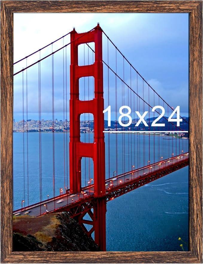 18x24 Poster Frame, Picture Frames for Wall, Single, Brown