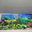 AWERT 36x18 inches Aquarium Background Aquatic Plant River Bed and Lake Fish Tank Background Vinyl, 36x18in/90x45cm