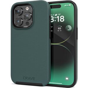 Crave Dual Guard for iPhone 14 Pro, Shockproof Protection Dual Layer Case for Apple iPhone 14 Pro (6.1") - Forest Green