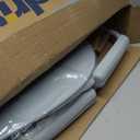 Drive Medical 11148-1 Folding Steel Bedside Commode Chair, Portable Toilet, Supports Individuals Weighing Up To 350 Lbs, with 7.5 Qt. Bucket and 13.5 Inch Seat, Grey