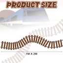 Oudain 10 ft Train Birthday Party Decorations Train Railroad Track Signs Table Floor Railroad Aisle Decor for Birthday Party School Classroom Decor Christmas Express Rail Road Decoration, 3.28 ft x 10 ft / 100 cm x 300 cm