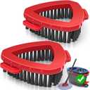 Scrub Brush Attachments for O-Cedar EasyWring 2 Tank System, 2 Pcs Scrubber Mop Head, Triangle Spin Mop Hard Bristles Cleaning Brush Replacement Accessories for Bathroom Kitchen Pool Tile Floor
