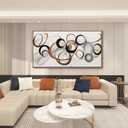 Framed Wall Art Living Room Wall Decor Framed Abstract Canvas Wall Art Bedroom Wall Decor Above Bed Office Decorations for Work Modern Artwork 2448IN Wood Frame (48L" x 24W", brown)