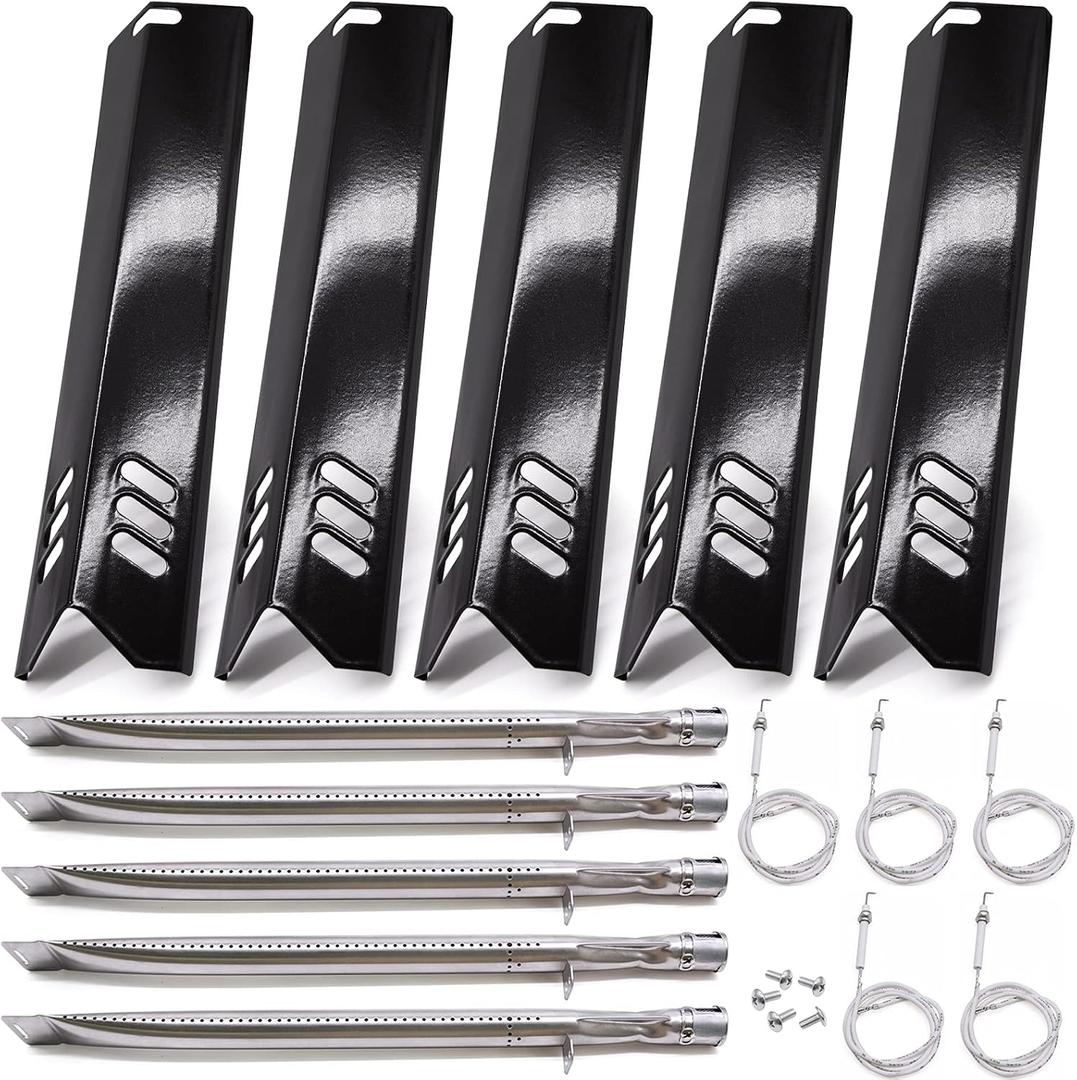 Replacement Parts for Backyard Grill BY14-101-001-04 GBC1460W BY13-101-001-13 BY12-084-029-98 GBC1255W, Dynaglo DGF510SSP DGF510SSP-D, 5-Pack Grill Heat Tents, Burner Tubes, Grill Ignitors