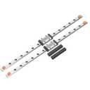 uxcell 2pcs MGN9 300mm Linear Guide Rail with 2pcs MGN9H Sliding Carriage Block Bearing Steel and 2pcs Plastic Mini MGN12 Linear Guide for DIY 3D Printers and CNC Machine, Silver