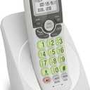VTech Cordless Phone with DECT 6.0, Full-Duplex Speakerphone, Lighted Display, Backlit Keypad, Caller ID/Call Waiting, Volume Control, Hearing Aid Compatible, Wall Mount | VG131 (White)