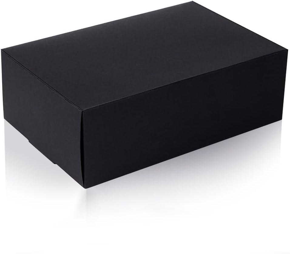 10 Pack Gift Boxes, 9 x 6 x 3 inchesFor Bridesmaid Proposal Boxes, Premium Gift Boxes, Wedding Present, Holiday, Birthday Party Favor and Christmas (Black)