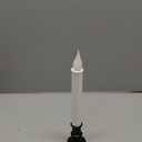 Baquler 8 Pcs Christmas LED Window Candles with Sensor Dusk to Dawn Light Sensor 9.37 Inches Cordless Flameless Battery Taper Candles with Flickering Amber Flame for Xmas Home Decor(Black)