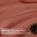 Terracotta Pinch Pleat Semi Sheer Linen Curtains 90 Inch Long Rustic Drapes, 40"W x 90"L