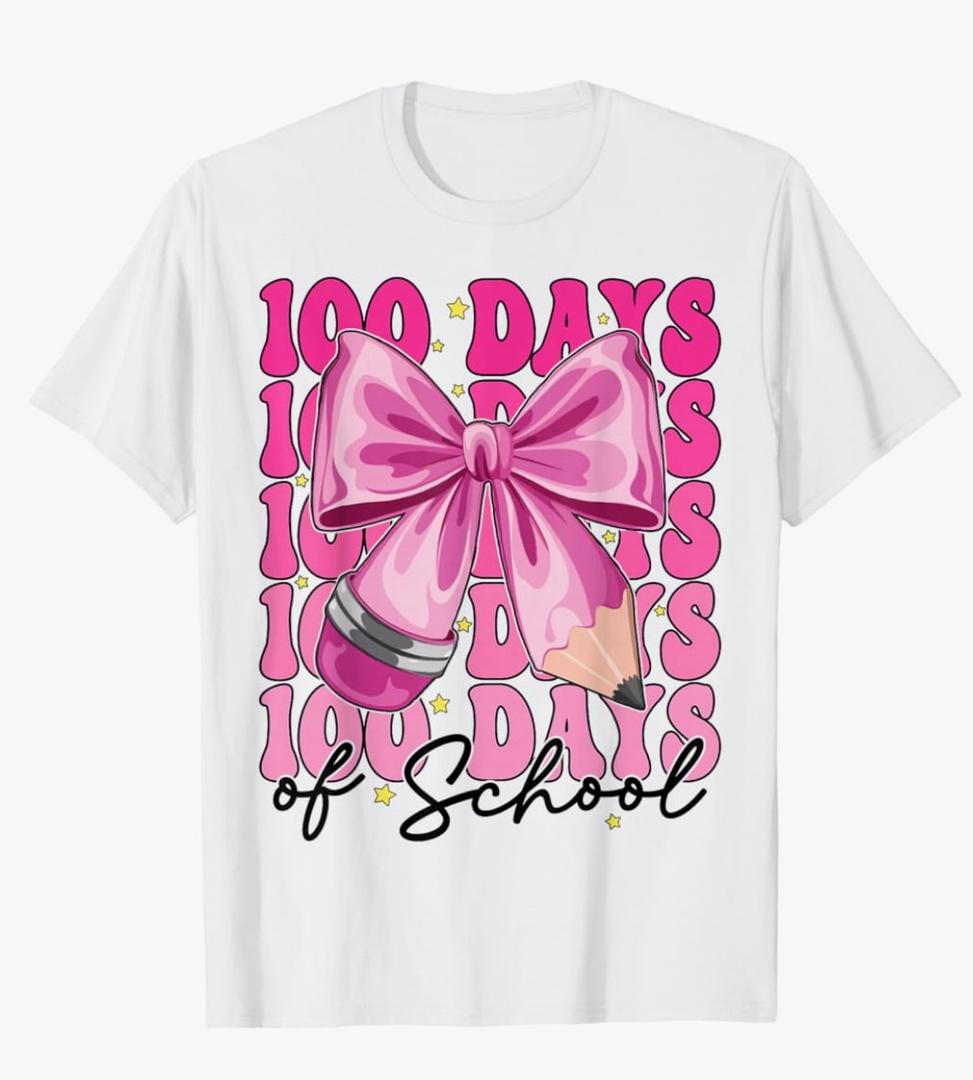 Kids 100 Days of School Shirt Kindergarten Happy Holiday Funny Graphic Short Sleeve Tees Boys Girls Casual Preppy Tops Pack of 3 Size 110
