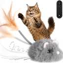 Cat Mouse Toy Remote Control Cat Toy Moving Interactive Cat Toys for Indoor Cats with 2 Modes,3 Adjustable Speeds