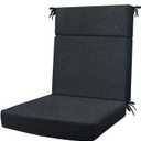 Pcinfuns Indoor/Outdoor High Back Chair Cushion for Adirondack,All Weather Replacement Rocking Chair Cushions,Outdoor Seat Chair Cushion 44"x21"x4",1 Count,Black Grey