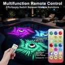 2 x Solar Floating Pool Lights with Remote 2 Pack 7.8inch Upper and Lower Color Changing Floating Lights for Pond, IP68 Waterproof Pool Lights for Party,Wedding,Yard,Garden, 7.871.97in