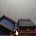 Coolife Luggage 4 Piece Set Suitcase Spinner Hardshell Lightweight TSA Lock (family set-apricot black)