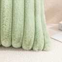 Uhomy Set of 2 Faux Fur Home Decorative Throw Pillow Cover Luxury Super Soft Fuzzy Striped Furry Pillowcase for Sofa Couch Bedroom Comfy Thick Fluffy Plush Cushion Cover 20x20 Inch Sage Green 50 cm