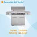 Replacement Kit for Kitchen Aid 720-0893 720-0893A 720-0893D 720-0893G, 7MM Stainless Steel Cooking Grates, Burners and Heat Plates for Kitchenaid Grill Replacement Parts 5-Burner Gas Grill