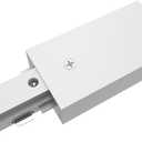 Lighting, H Track Live End Connector in White, UL Listed