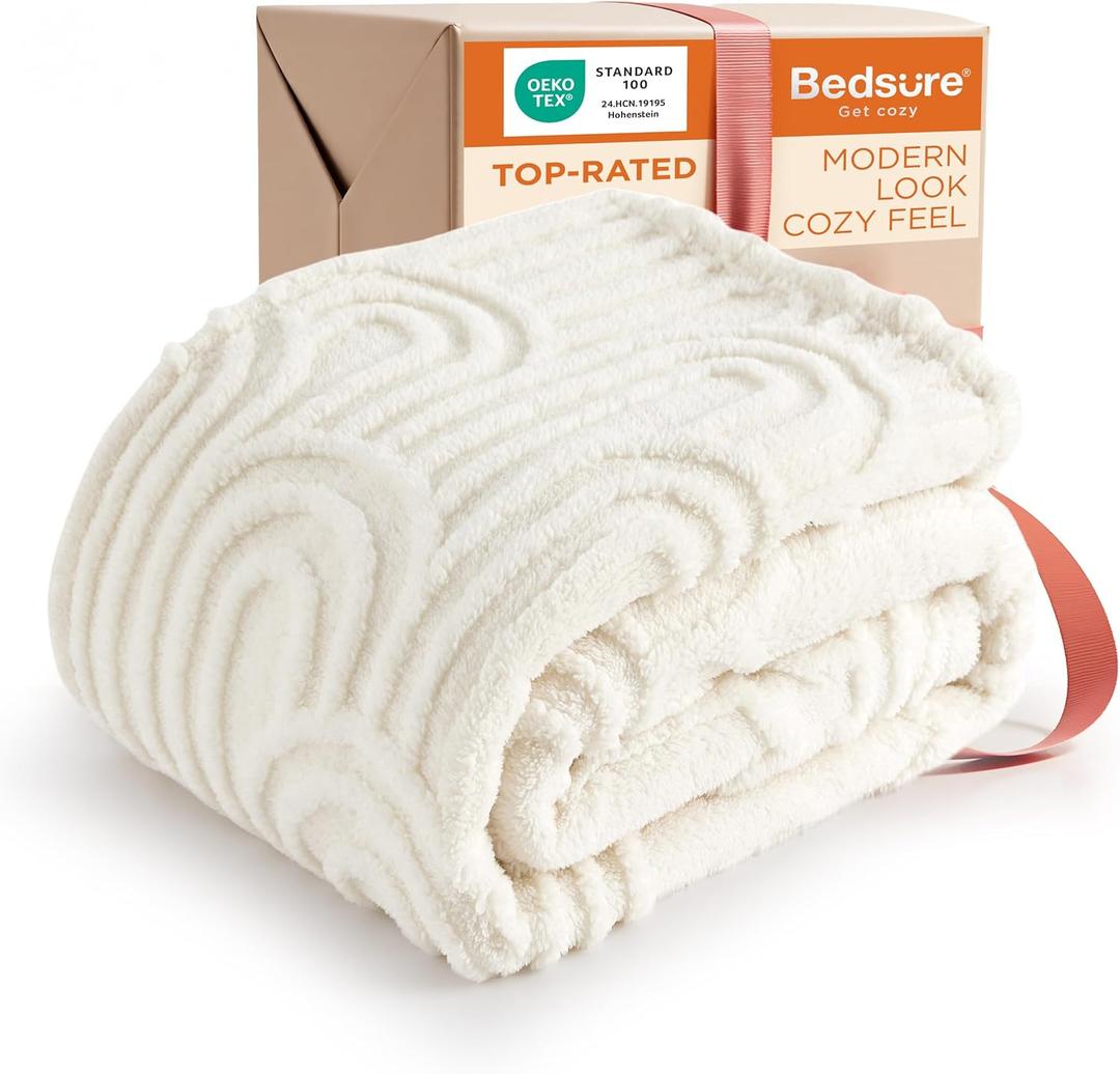 Bedsure GentleSoft Fall Throw Blanket for Couch - Soft Cozy Fleece Halloween Blanket for Women Teen Girls, Cute Fuzzy Fluffy Throw for Boho Home Room Anthropologie Decor Aesthetic, White, 50x60 Inches Bedsure GentleSoft Fall Throw Blanket for Couch - Soft Cozy Fleece Halloween Blanket for Women Teen Girls, Cute Fuzzy Fluffy Throw for Boho Home Room Anthropologie Decor Aesthetic, White, 50x60 Inches