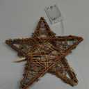 Christmas Star Tree Toppers Rattan Natural Xmas Tree Topper Lighted with 10 Inch 50led Warm White Lights, Rustic Star Treetop for Christmas Ornament Indoor Party Decoration