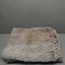 Bedfolks Waterproof Crate Bed, Plush Dog & Cat Bed with Removable Washable Cover, Faux Fur Kennel Pad, 23"x18", Brown