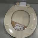 HIGHCRAFT Premium Round Toilet Seat with Slow-Close Design, Adjustable Hinges & Quick Removal Mechanism - Molded Wood Toilet Seat - Fits Standard Round Toilets - Toilet Seat in Bone/Beige