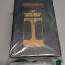 BAYKA French Press Coffee Maker, Large 304 Stainless Steel Coffee Press, Cold Brew Heat Resistant Thickened Borosilicate Coffee Pot for Camping Travel Gifts, 34 Ounce, Dark Pewter