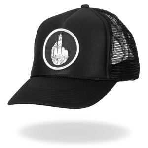 Middle Finger Black Trucker Hat 