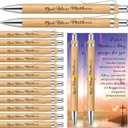 Dunzoom 50 Sets Christian Mother's Day Gift for Church, God Bless Mothers Pens, Inspirational Bible Verse Cards, Religious Gifts Bulk with Ties for Church Mom Party Favor