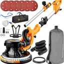 Electric Drywall Sander, 950W Drywall Power Sander with Vacuum Dust Collector, 9 Variable Speed 800-2100RPM, LED Light, Dustless Wall Sander for Drywall, Popcorn Ceiling, Corner etc (Orange)