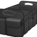 Femuar Car Trunk Organizer with Large Capacity Waterproof Car Accessories for Women & Men, Collapsible Trunk Organizer for Suv/Jeep/Sedan (Black, Standard)