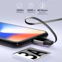 GLOGO 3 in 1 Retractable Charging Cable [3A,3FT] Multi USB Cable Fast Charger Cord for Phone, Samsung, iPad, Tablets, Switch and More - Black