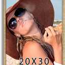 HLiWEGNS Matte Gold 20x30 - Single Frame - Vintage 20 x 30 Poster Frame with Plexiglass for Wall Gallery Display, 20x30 Picture Frame for Puzzles, Artwork, Photos and Posters - Ideal Christmas Day