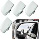 4 PCS Car Blind Spot Mirror, HD Convex Frameless Glass Waterproof Auxiliary Mirror with Adhesive, Universal 360 Degree Large View SUV Truck Rear View Accessory (Silver)