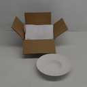 Ceramics Rimmed Soup Bowls 8.5 Oz, White 10.4 Inch Exquisite Small Soup Plate Set Of 4, Pasta Plates With Rim Is The Best Choice For Hotels, Kitchens, Fine Restaurants And Gourmets