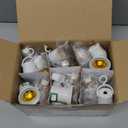 Ostwiki Emergency Rechargeable Light Bulbs,6 Pack Battery Operated Backup Light Bulb for Power Outage Camping Outdoor Hurricane 9W E27 8500K 1200mAh White Equivalent Self-Charging LED Light Bulbs