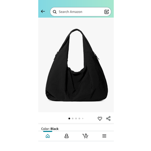 Slouchy Tote Bag Nylon Solid Pleated Handbag Large Hobo Bags for Women Multipockets Crescent Shoulder Bag