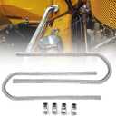 44" Flexible Heater Hose Kit - Stainless Steel Universal Heater Hoses Fits 5/8" & 3/4" Necks, 2 Hoses (4 Chrome Caps, Silver)