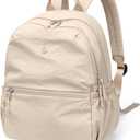 GOLF SUPAGS 13L Mini Backpack Lightweight Nylon Daypack for Women, Small City Pack, Versatile Ladies Backpack for Shopping & Travel, Light Apricot