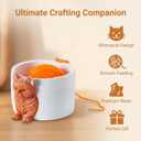 Funny Cat Resin Yarn Bowl for Crochet & Knitting with Yarn Guide | Funny cat yarn bowl keeps yarn neatly contained and smoothly feeding while adding playful charm to every crochet project.