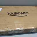 YASONIC Coffee Bar, Bakers Rack with Storage, 25.6 Inches Microwave Stand, 5 Tier Kitchen Shelves Appliance Storage, 12 S Hooks Large Coffee Station for Spices, Pots and Pans, Rustic Brown
