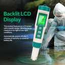 5in1 PH Water Tester, Digital pH Meter for Water, EC and TDS Meter with PH TDS EC ORP Temp Water Quality Tester for Hydroponics Plant Swimming Pool Aquarium Drinking Water Testing Kit PPM EC Tester