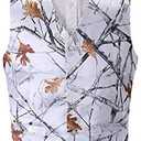 Vest For Men Camo Vest For Wedding Grooms Men's Hunting Sleeveless Camouflage Vest (White, XL)