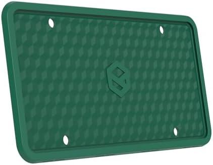 Rightcar Solutions Silicone License Plate Frame Rust Proof, Rattle Proof, Weather Proof Universal License Plate Holder for Front Or Rear, Street Legal, No Obstruction - Green