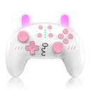 Switch Pro Controller, Pink Cute Bunny Switch Pro Controller with Vibration, Programmable, Pink Cute Switch Controller with Turbo,6-Axis Motion, Wireless Switch Controller for Switch OLED,Switch Lite,PC